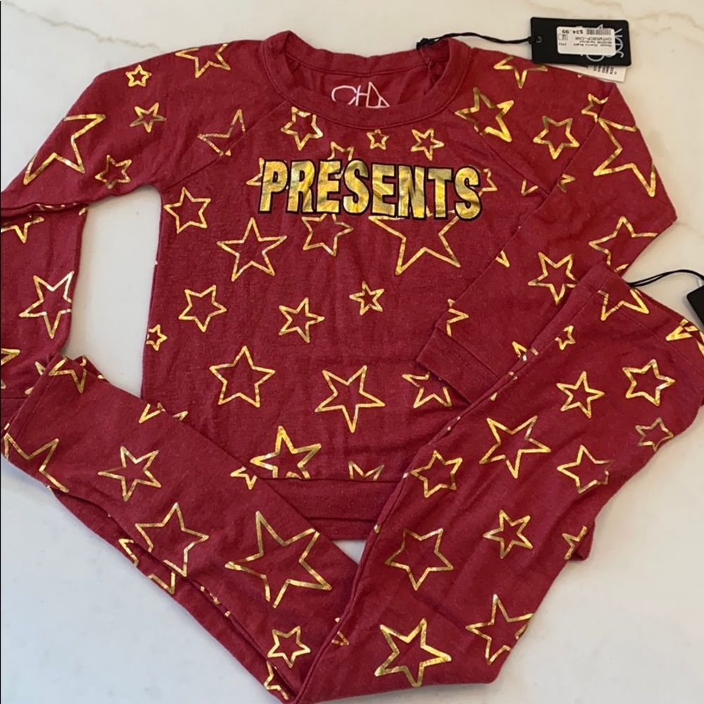 Chaser Christmas Pajamas - Presents  Size 12 NWT